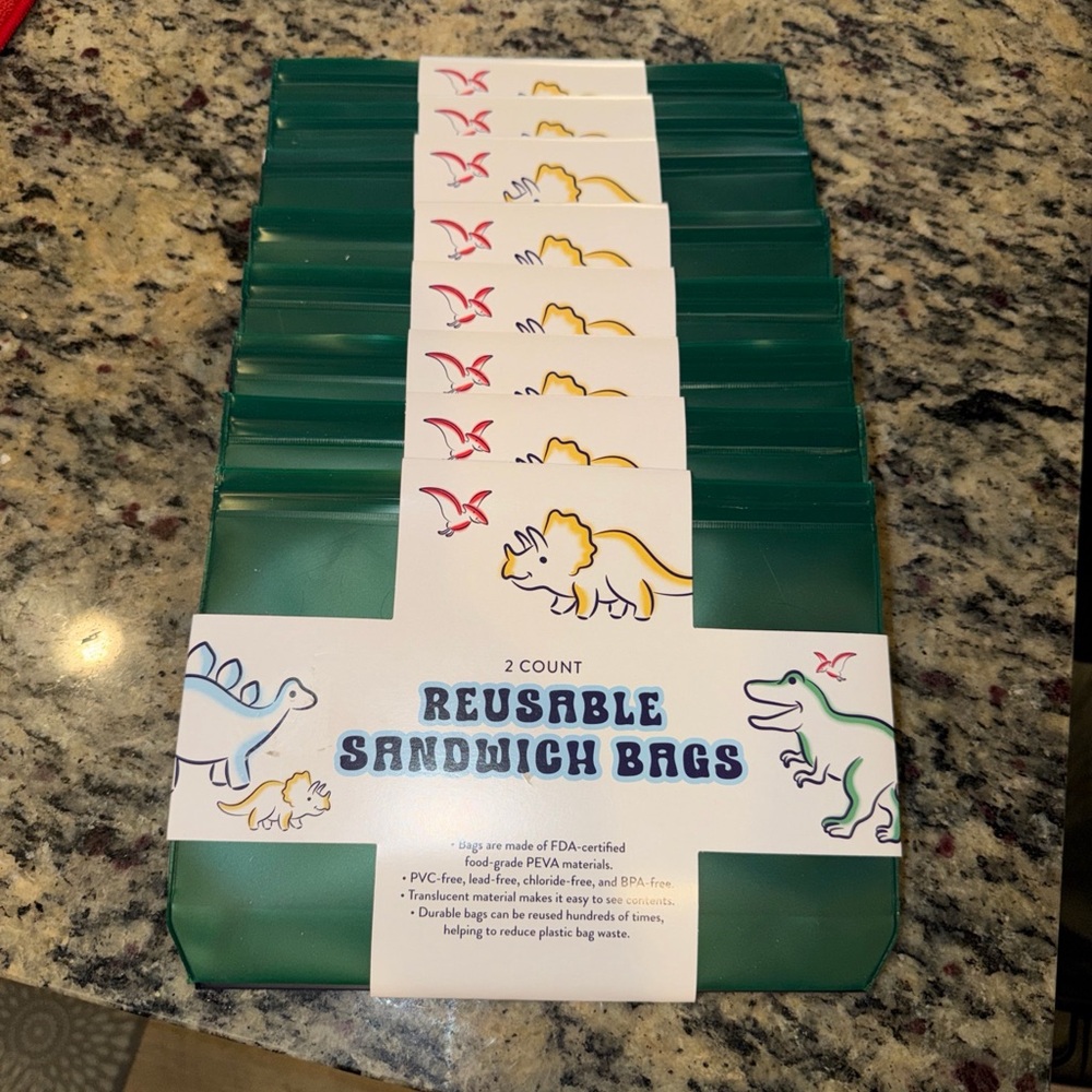Reusable Sandwich Bags 8 Packs of 2 NIP